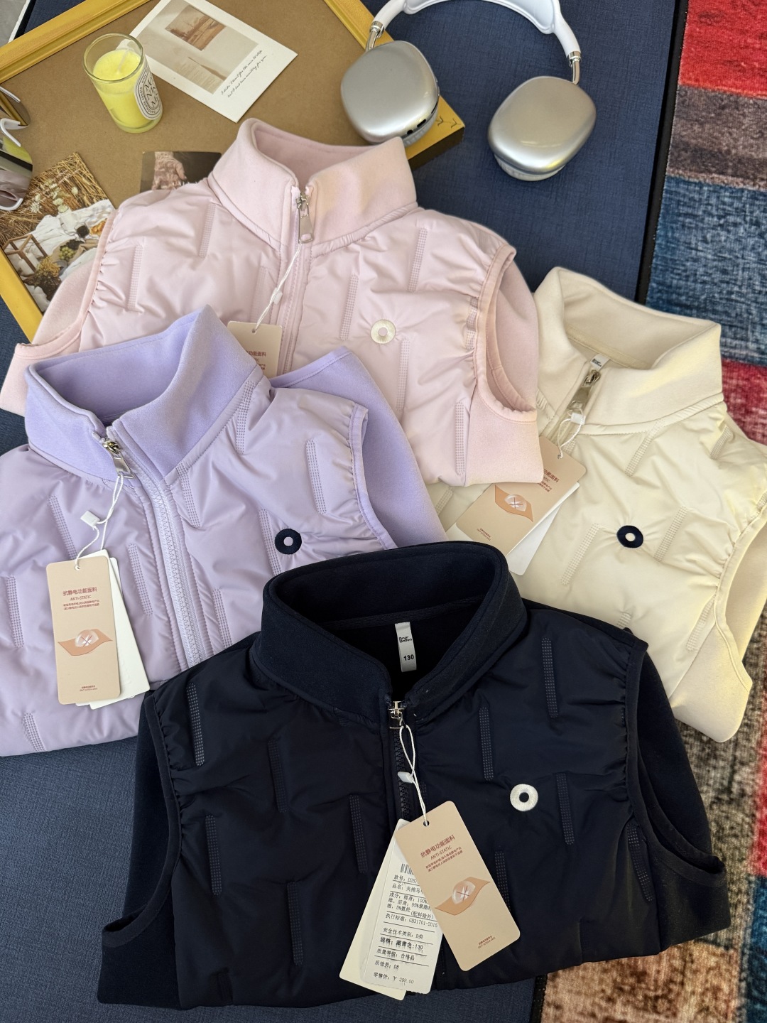 25秋冬新款夹棉儿童马甲保暖立领男童女童棉背心25707