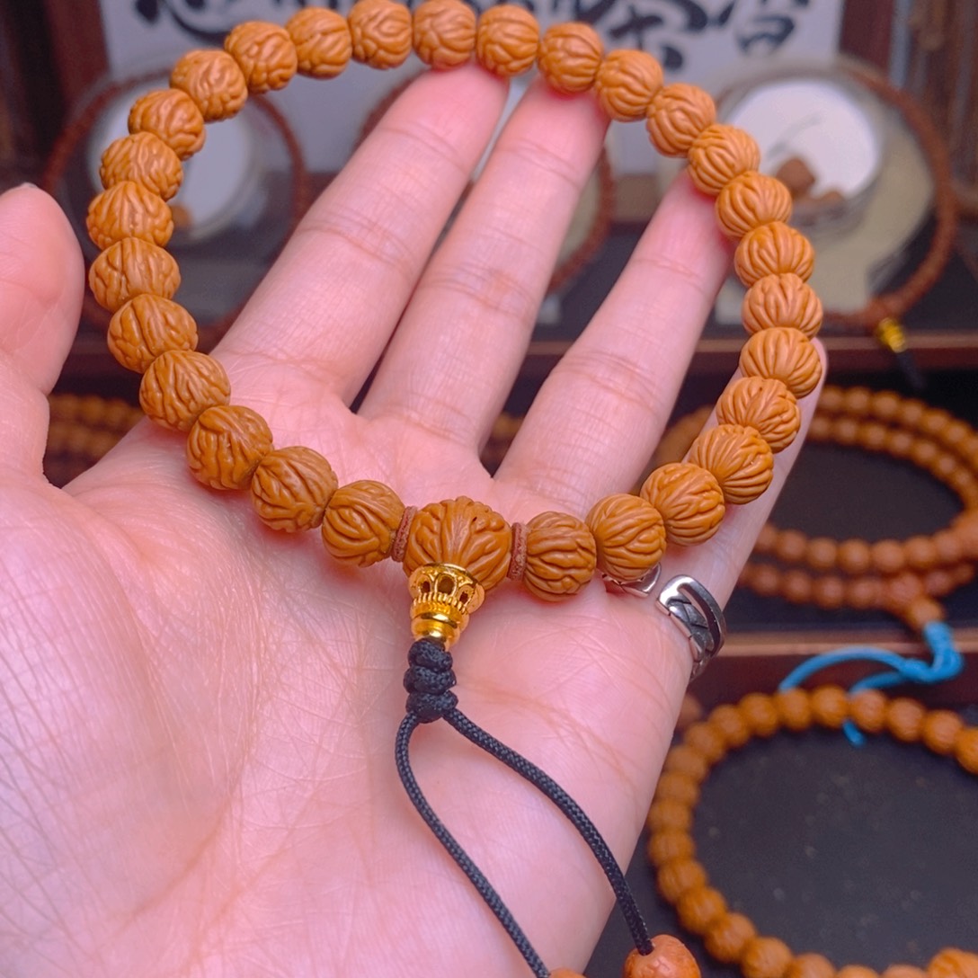 桃核手串龙文桃核10