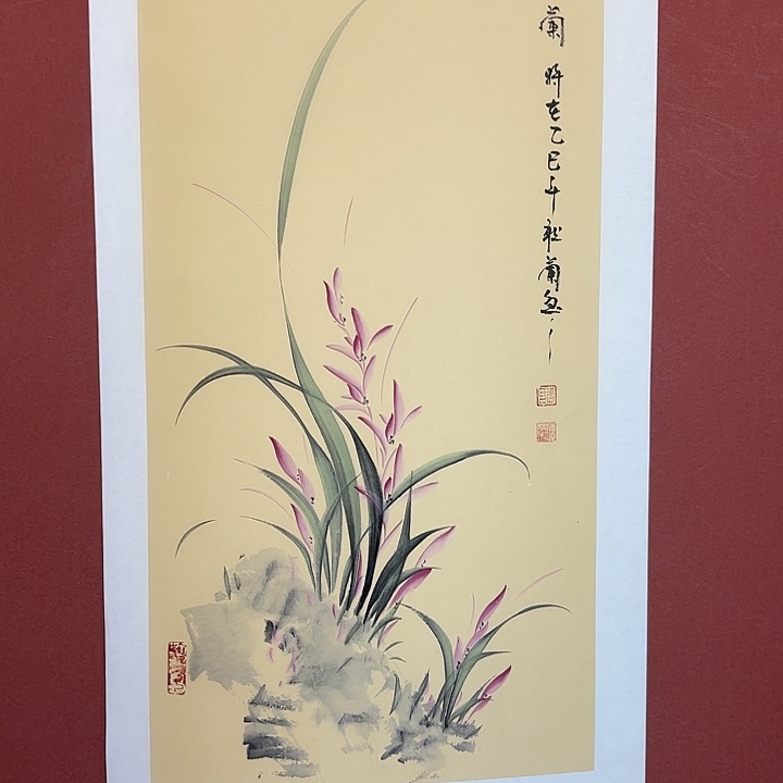 国画听兰老师花鸟