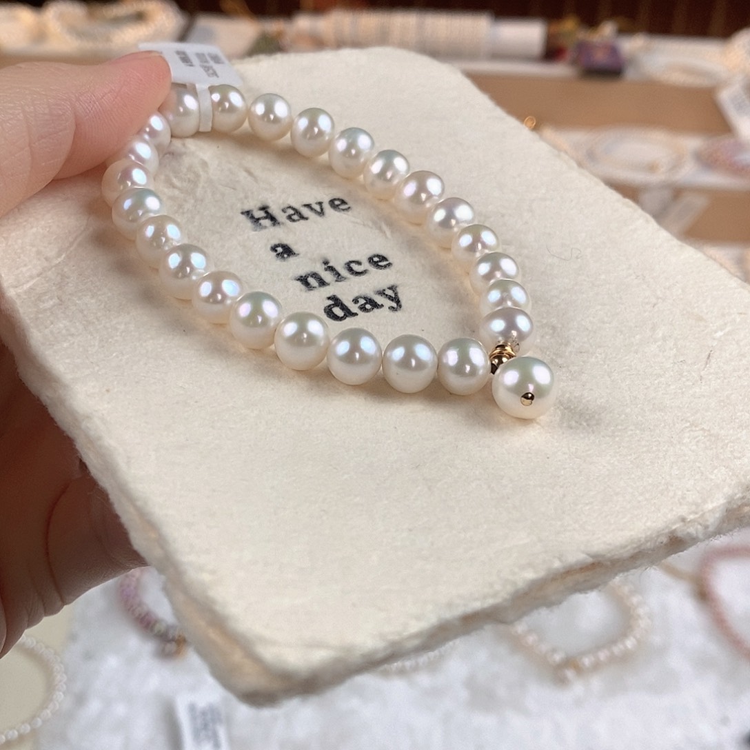 淡水珍珠手绳银S925镶嵌