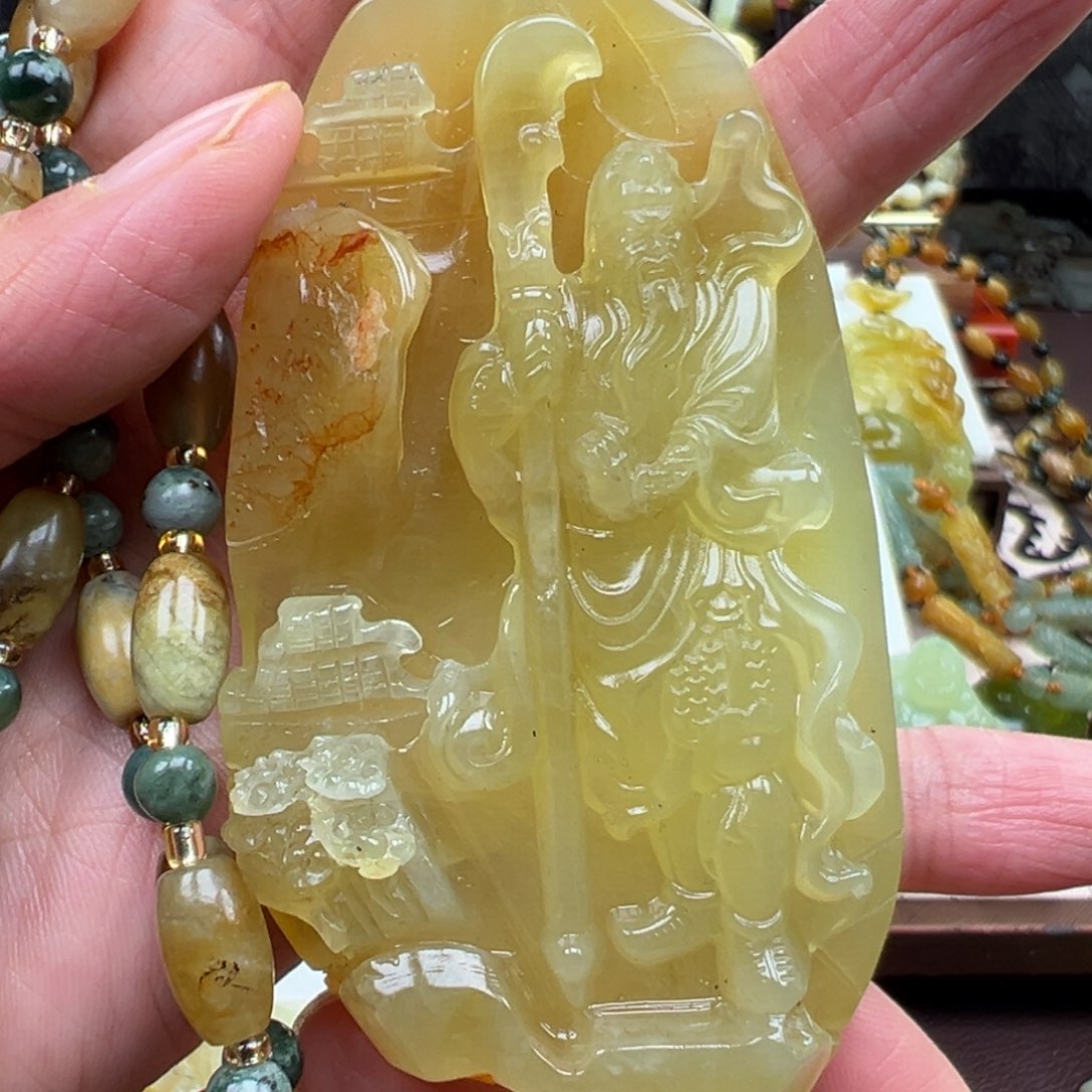 岫玉未镶嵌挂件挂件