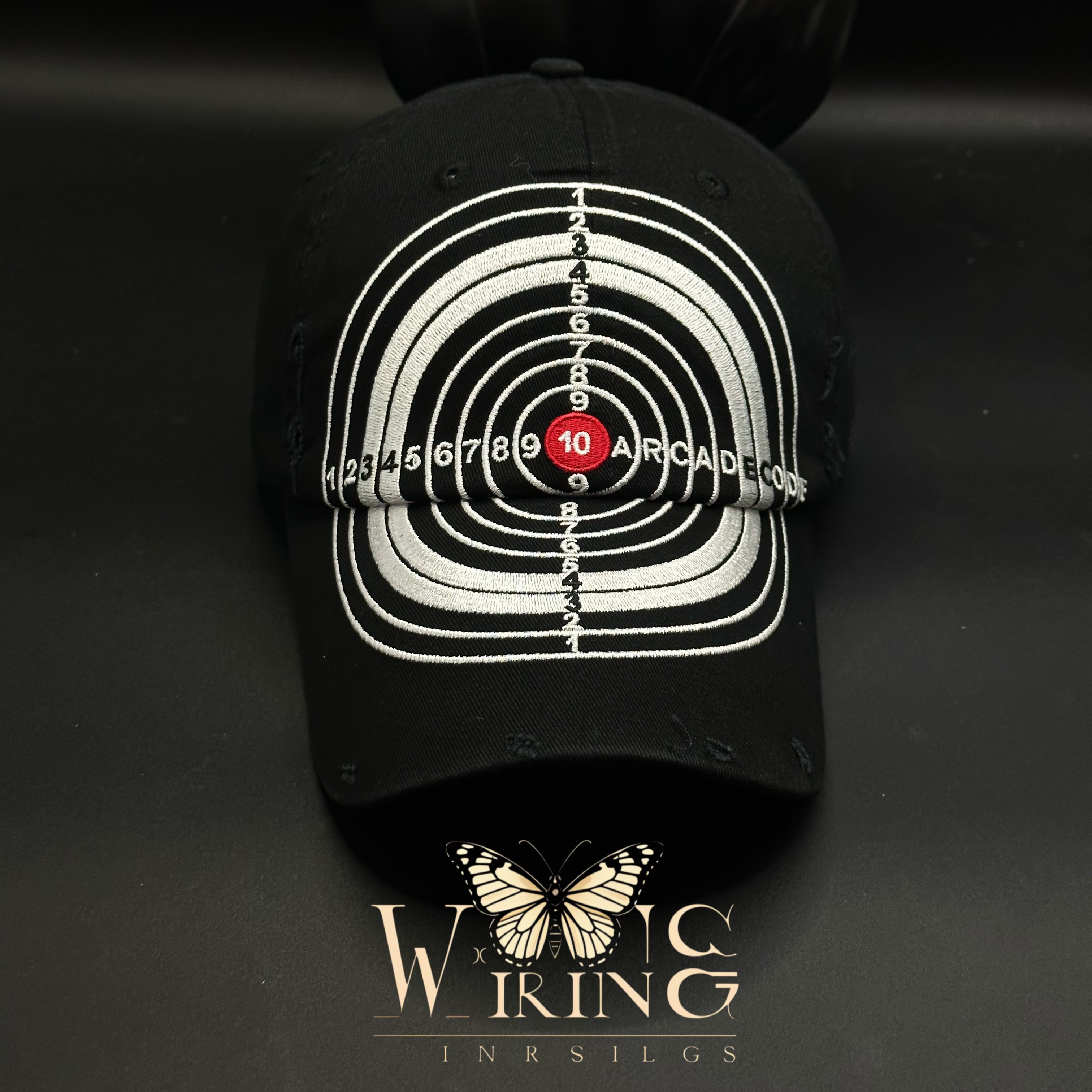 王大嘴原创 “靶心”超酷时尚百搭全刺绣靶心棒球帽M579