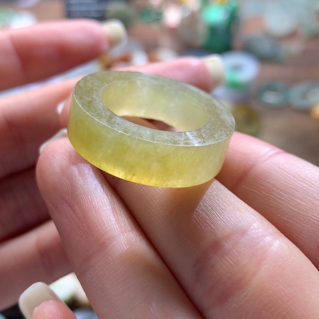 定制翡翠未镶嵌快****7翡翠冰黄17#