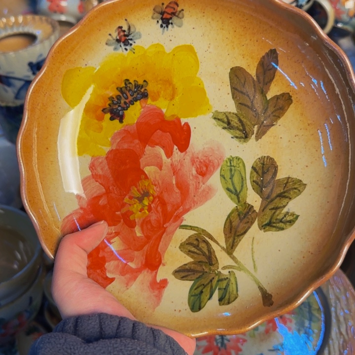 瓷片景德镇陶瓷手工手绘