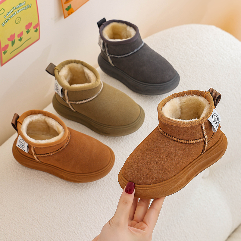 男女童雪地靴2024款冬季儿童靴子秋冬加绒男童雪地棉宝宝鞋子棉鞋