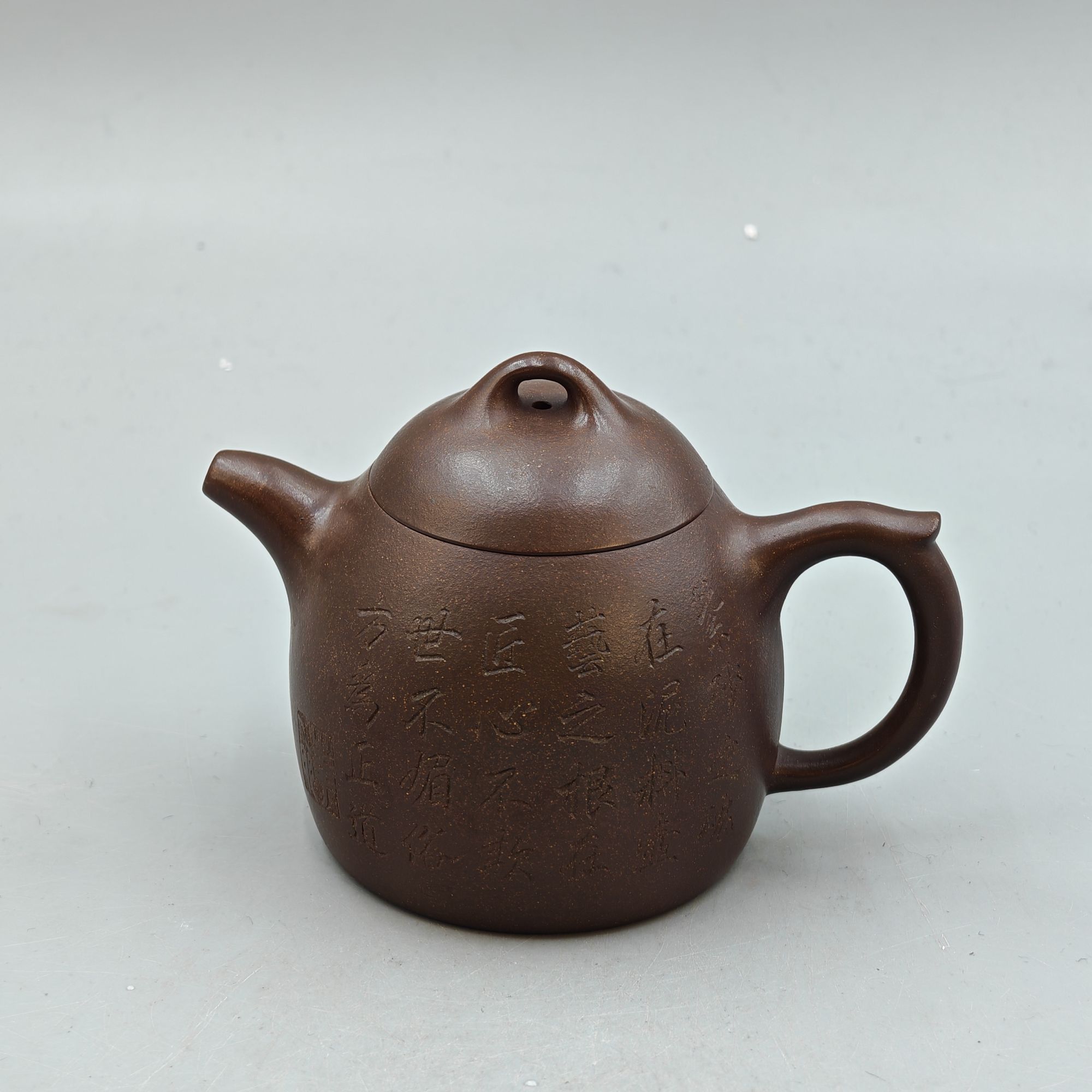 顾洪方- 秦权（石泉 顾景舟）景舟手磨紫泥 280cc 紫砂茶壶