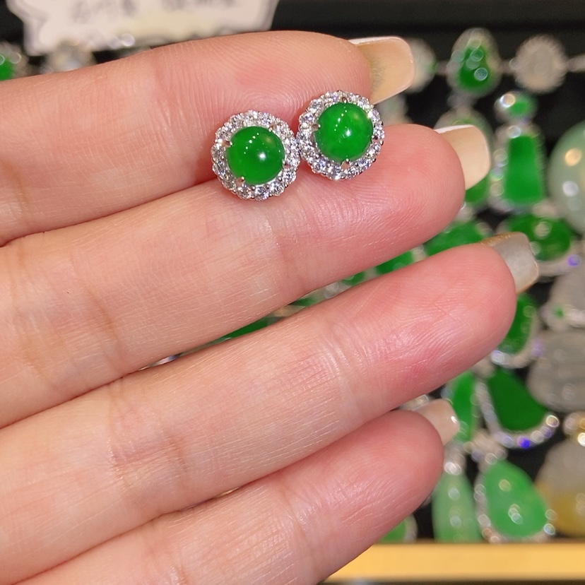 【闪购商品】翡翠未镶嵌耳饰天然翡翠