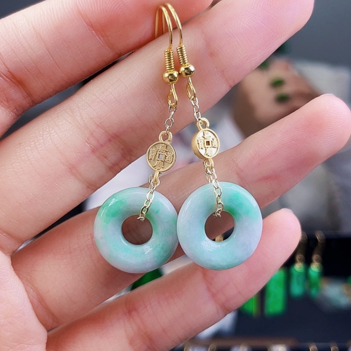 翡翠耳饰未镶嵌饰品