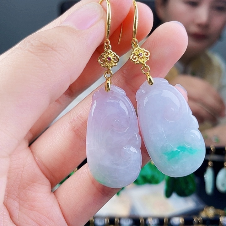 翡翠耳饰未镶嵌饰品