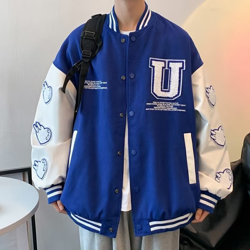 6542春秋季外套男女潮流百搭宽松ins棒球服潮牌港风休闲夹