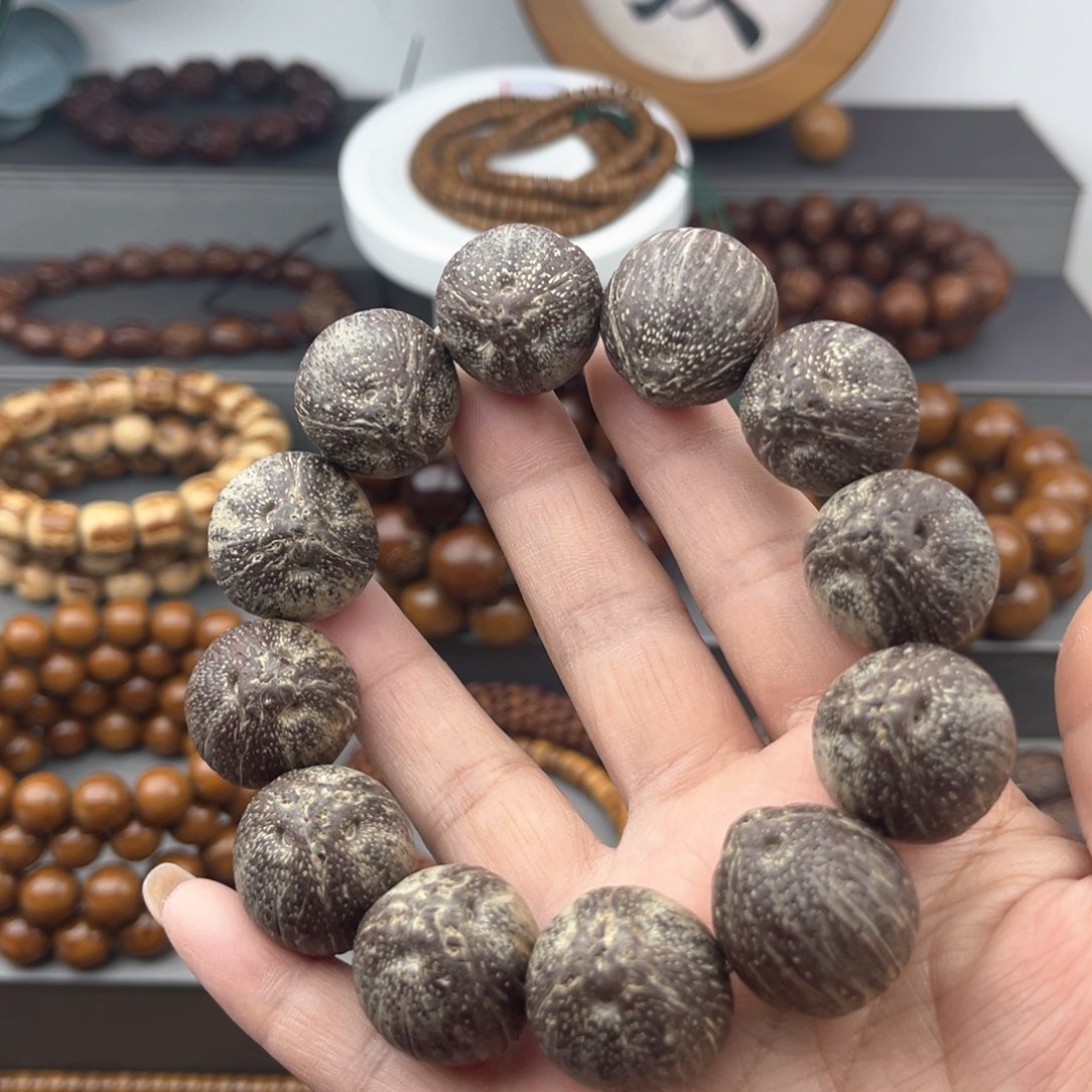 紫金鼠手串原皮前鼠后猫正圆20