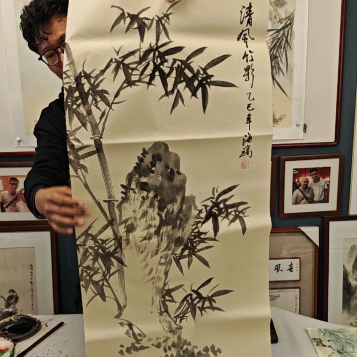 国画贾海瑞老师现场定制