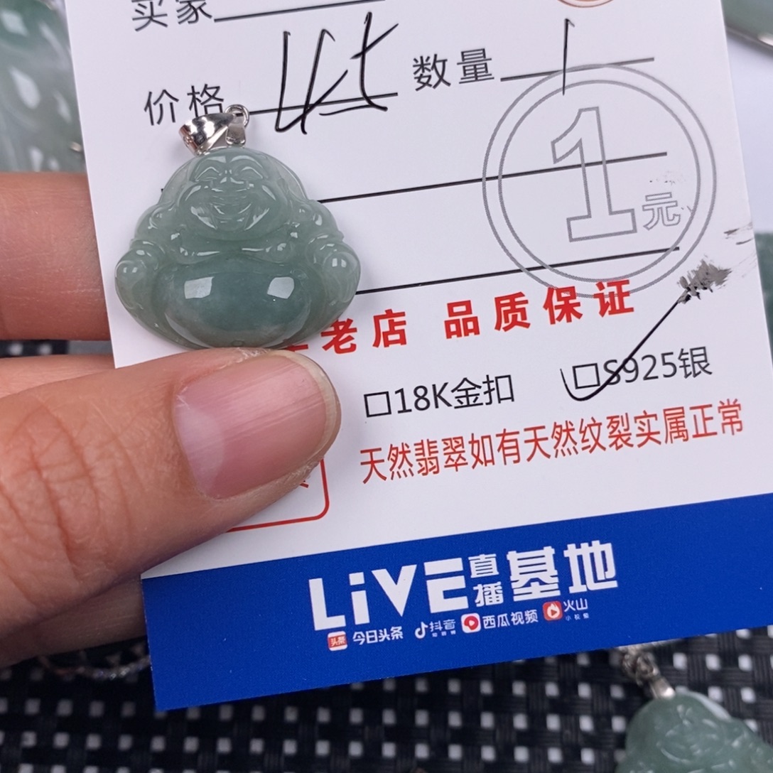 @***慧翡翠银S925镶嵌颈饰