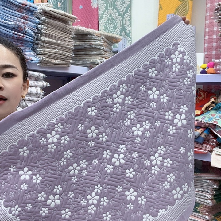 棉紫色雪花纯棉面料