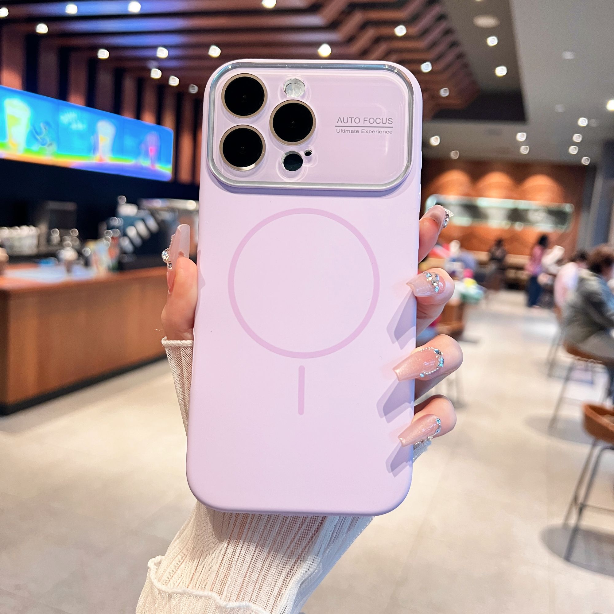 磁吸液态水晶大视窗适用苹果17promax/16/15/14肤感防摔手机壳