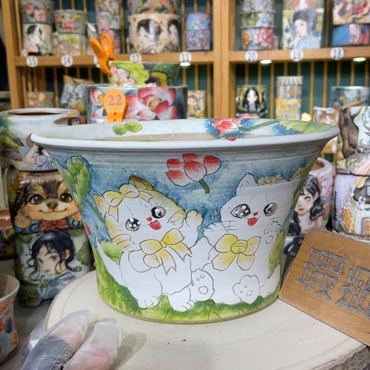 红陶景德镇艺术手绘作品