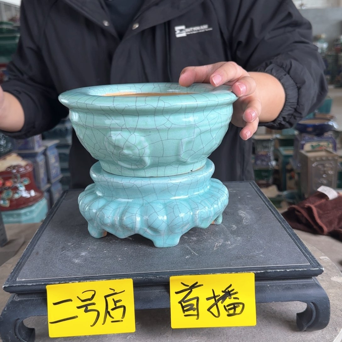 陶。一风堂石湾花盆 微瑕