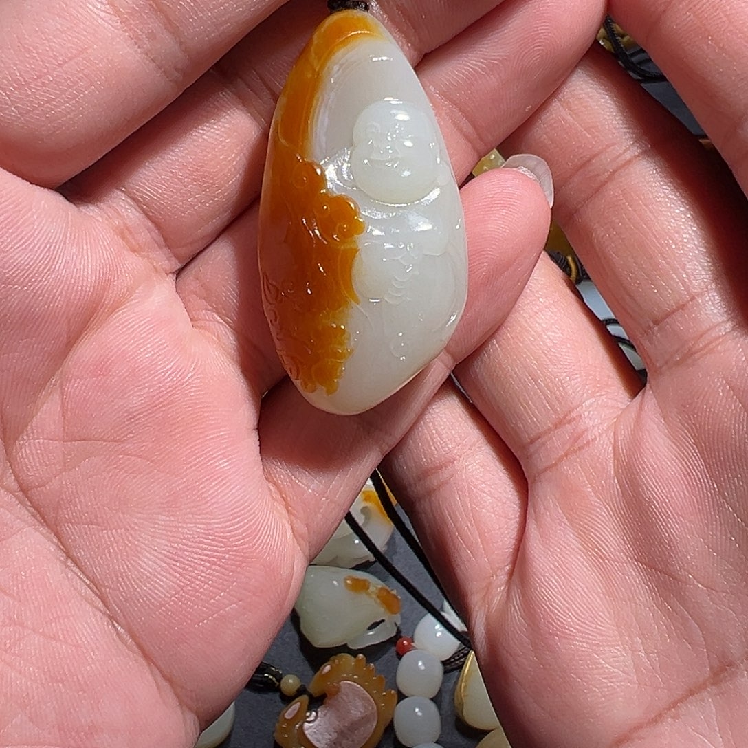 高***水和田玉未镶嵌吊坠(不含链)