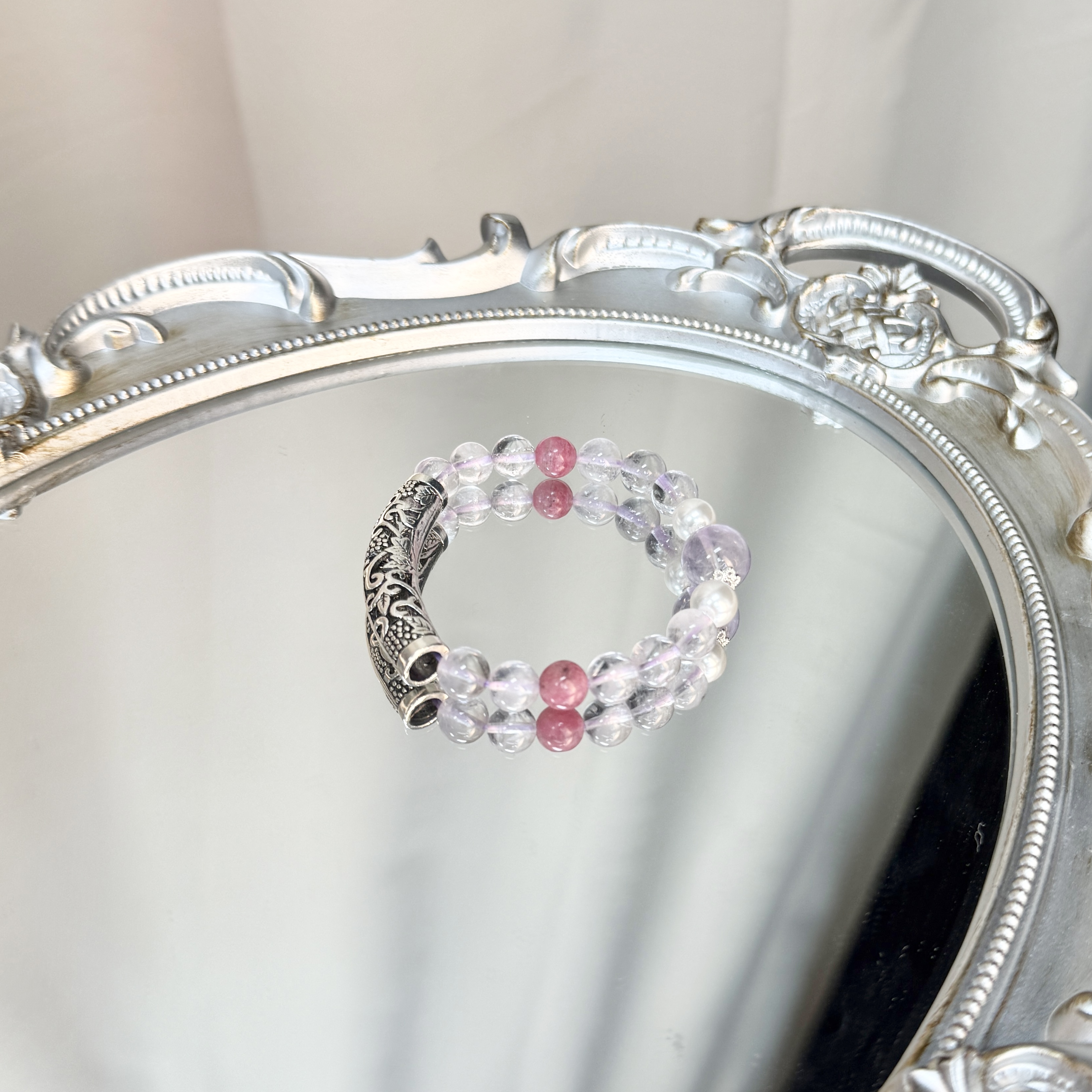 天然紫水晶半镯手串 8-12mm