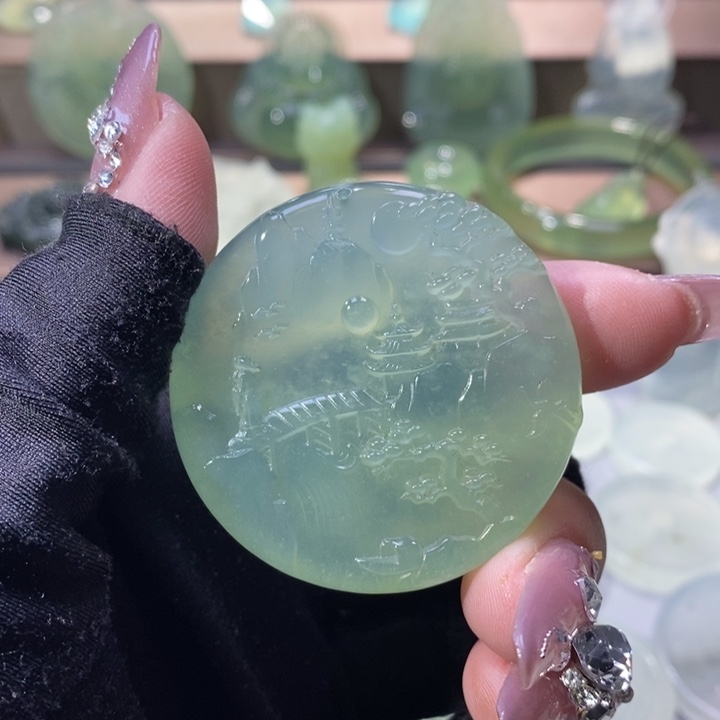 岫玉吊坠未镶嵌吊坠