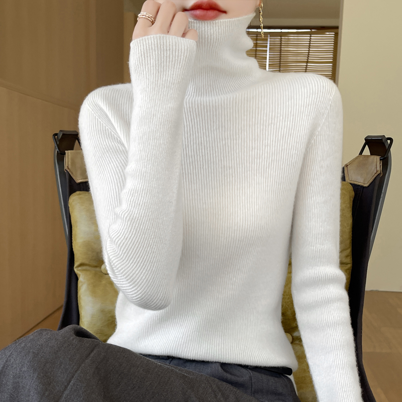 【开心奢品】【一线成衣】堆堆领针织衫毛衣内搭上衣-460