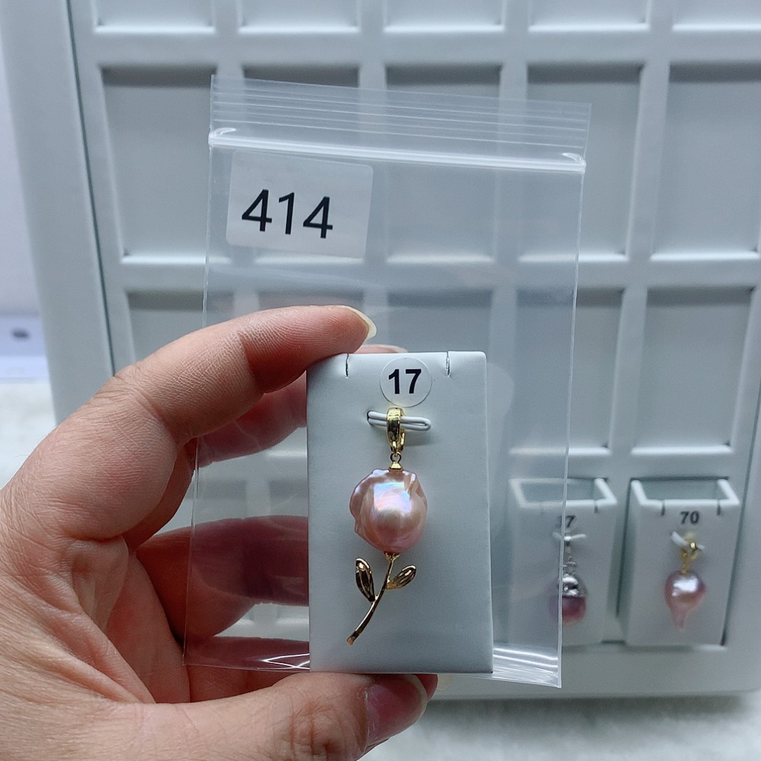 合金淡水珍珠吊坠(不含链)