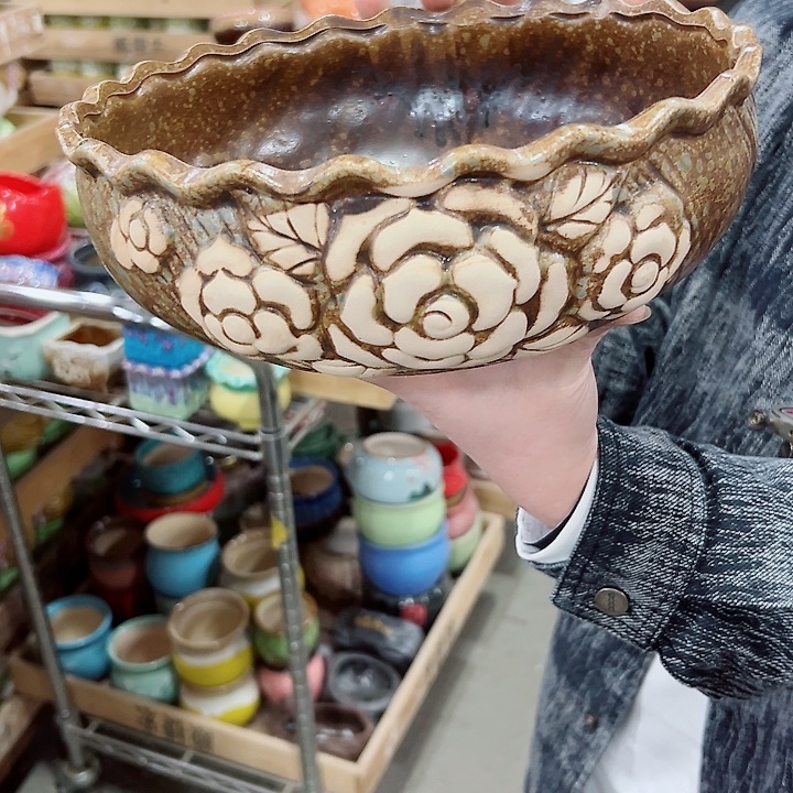 有孔.凑满10元发货多肉陶瓷花盆！