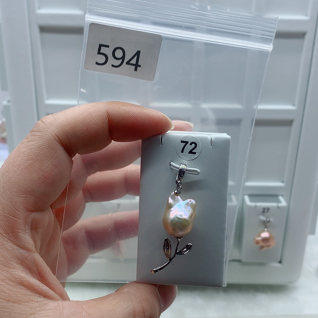 吊坠(不含链)淡水珍珠合金