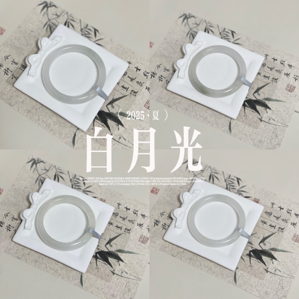 天然天山翠【白月光】玉石手镯-多样性发一