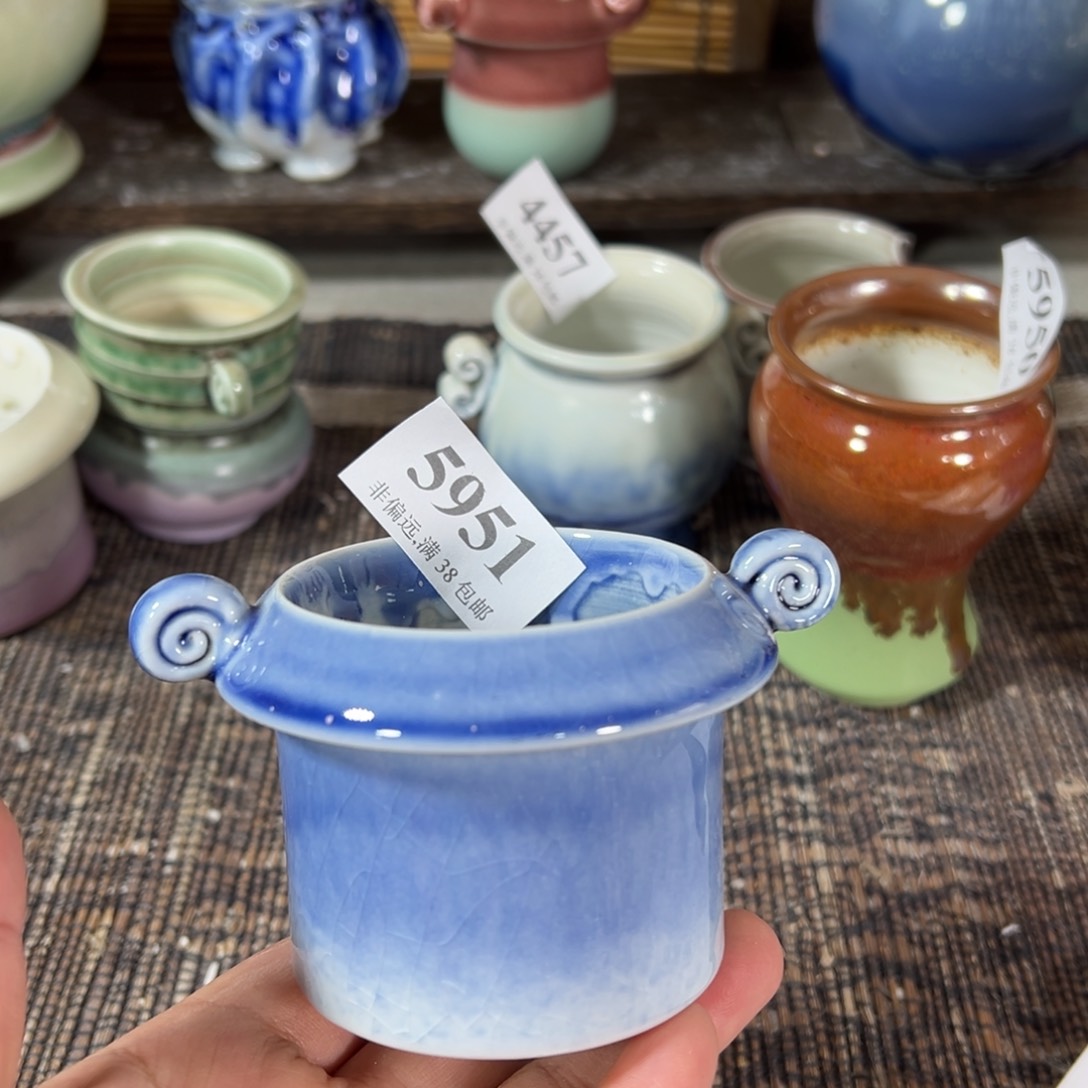 红陶景德镇手工花盆