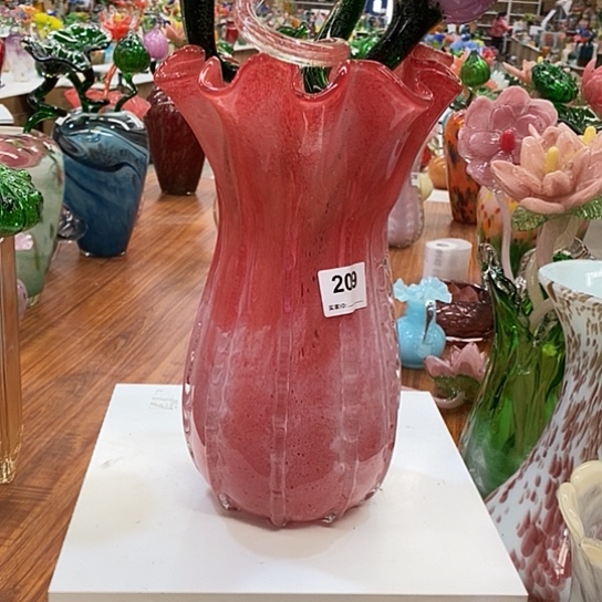 琉璃花瓶高31厘米口径15厘米