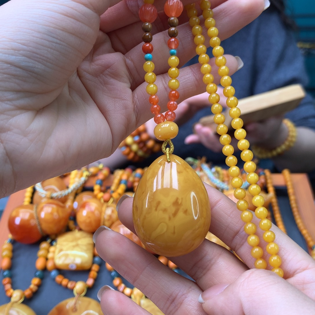 蜜蜡未镶嵌颈饰天然