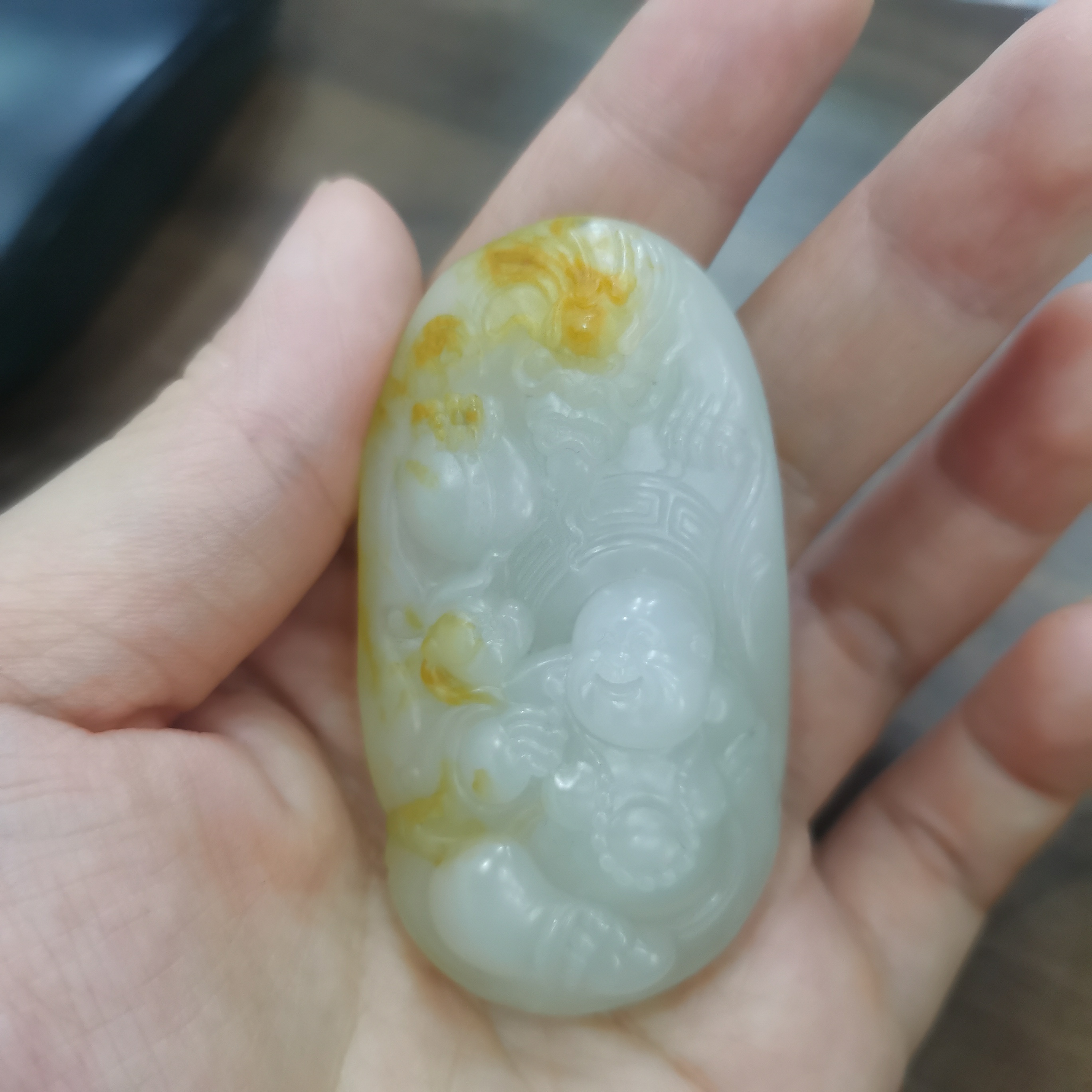 和田玉佛公小把件
