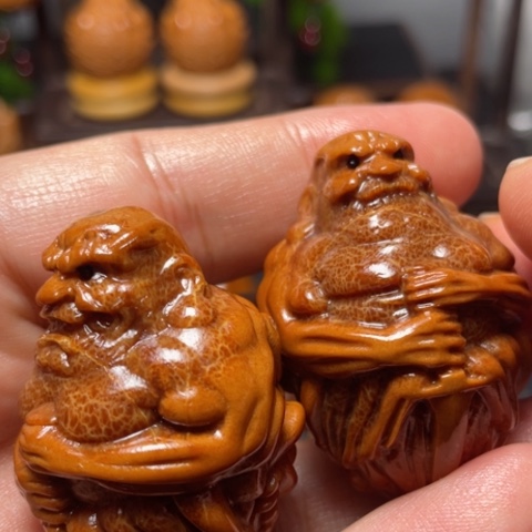 橄榄核手串/手链恶僧手球一对3.5左右