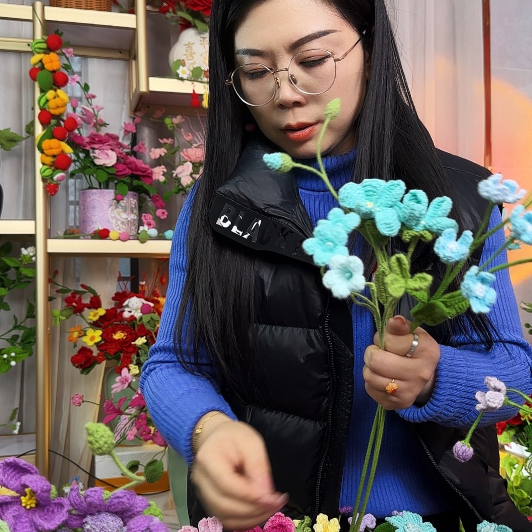 手工钩织设计花束