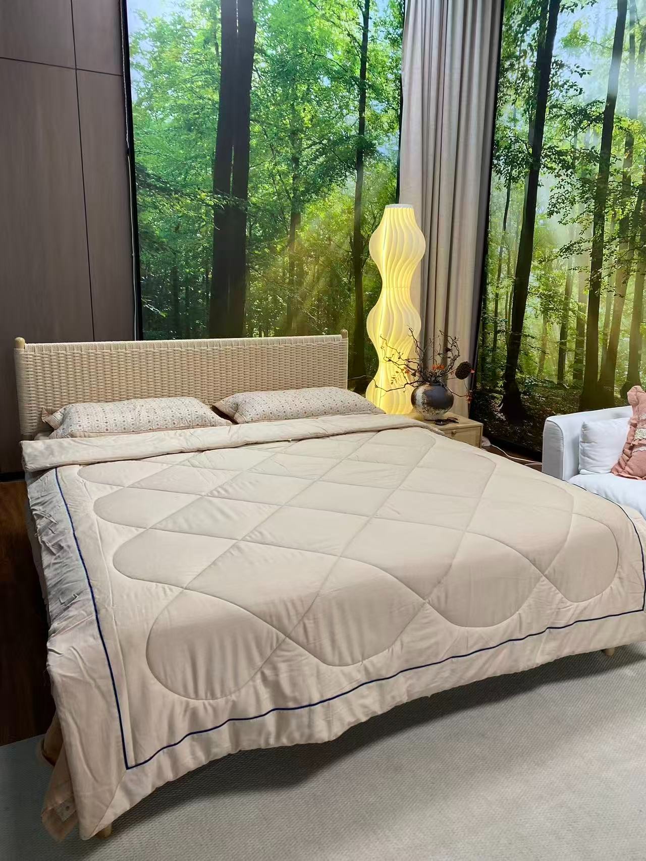 【指甲花家居彩棉被】定制款2*2.3填充6斤彩棉棉花被（可水洗）