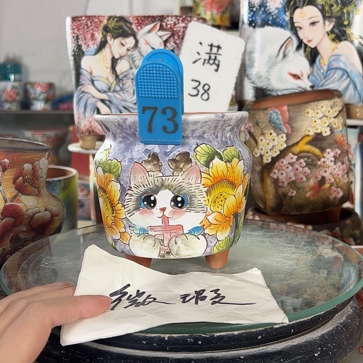 景德镇手绘花盆性价比超高