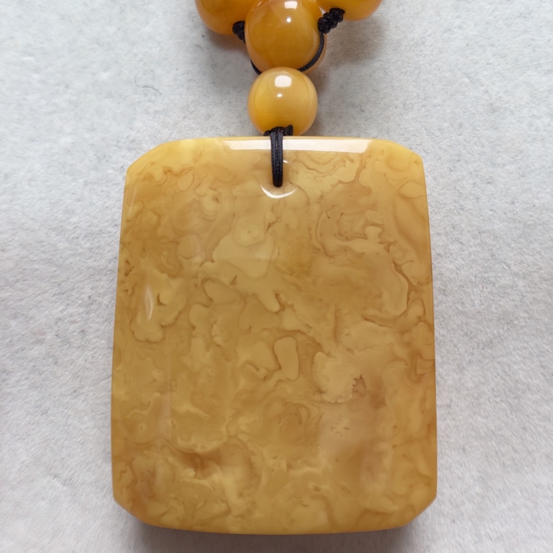 蜜蜡未镶嵌项链吊坠