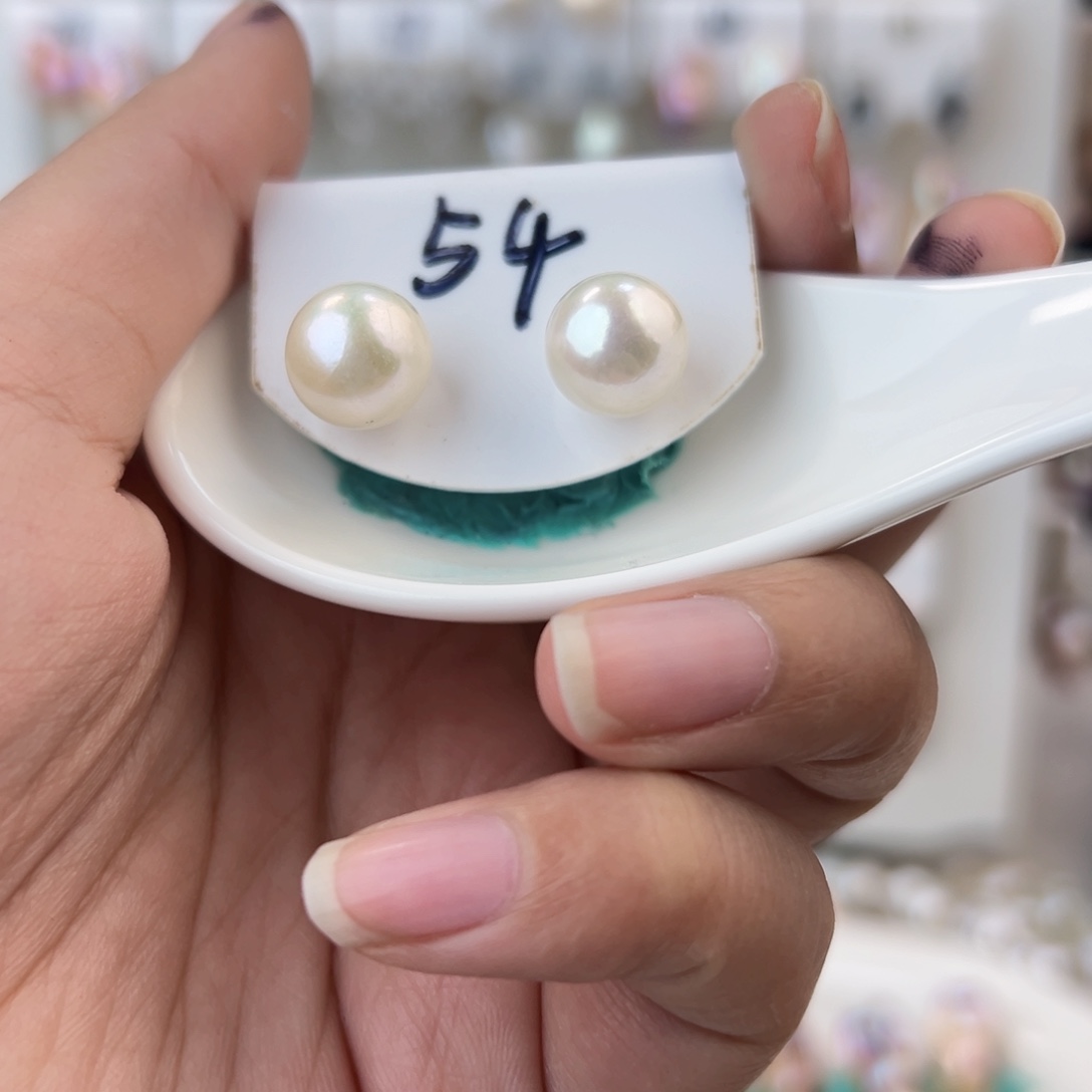 淡水珍珠耳饰银S925镶嵌