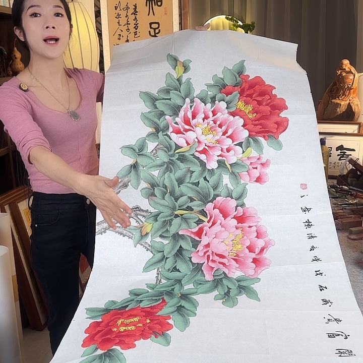 书法张清栋老师花开富贵