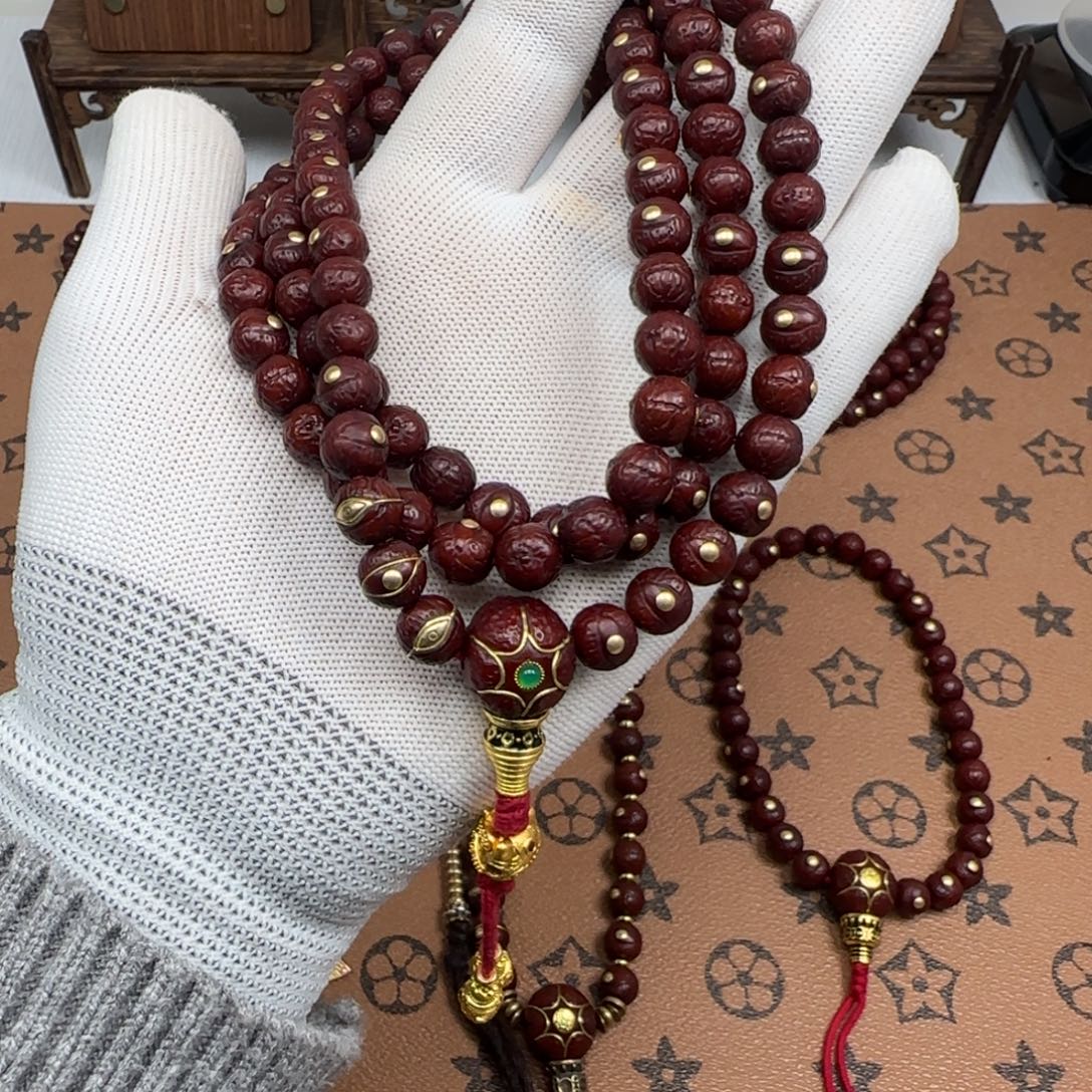 张***。吊坠凤眼菩提凤眼金钉108脖挂9+