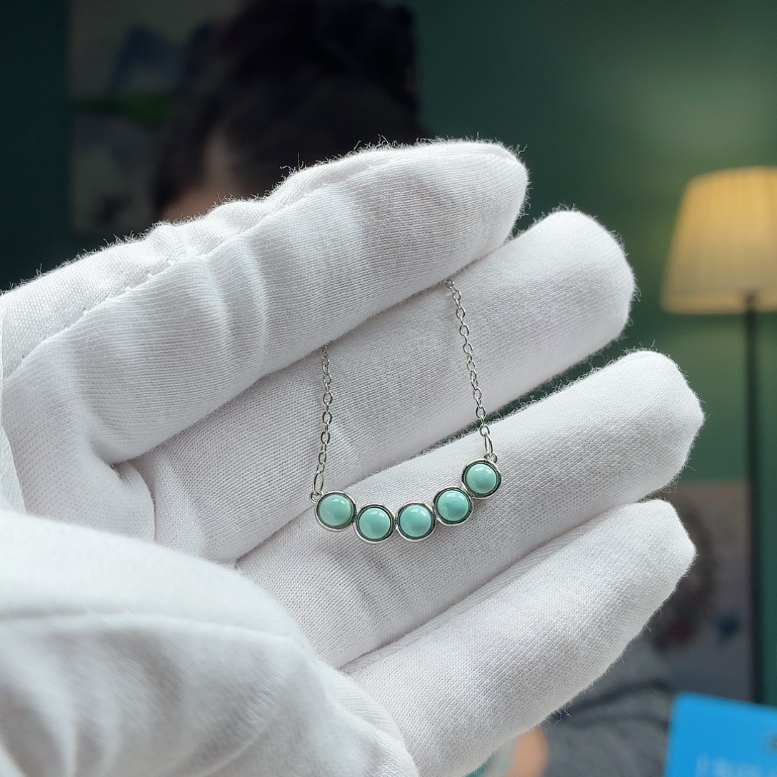 绿松石银S925镶嵌珠宝奇石