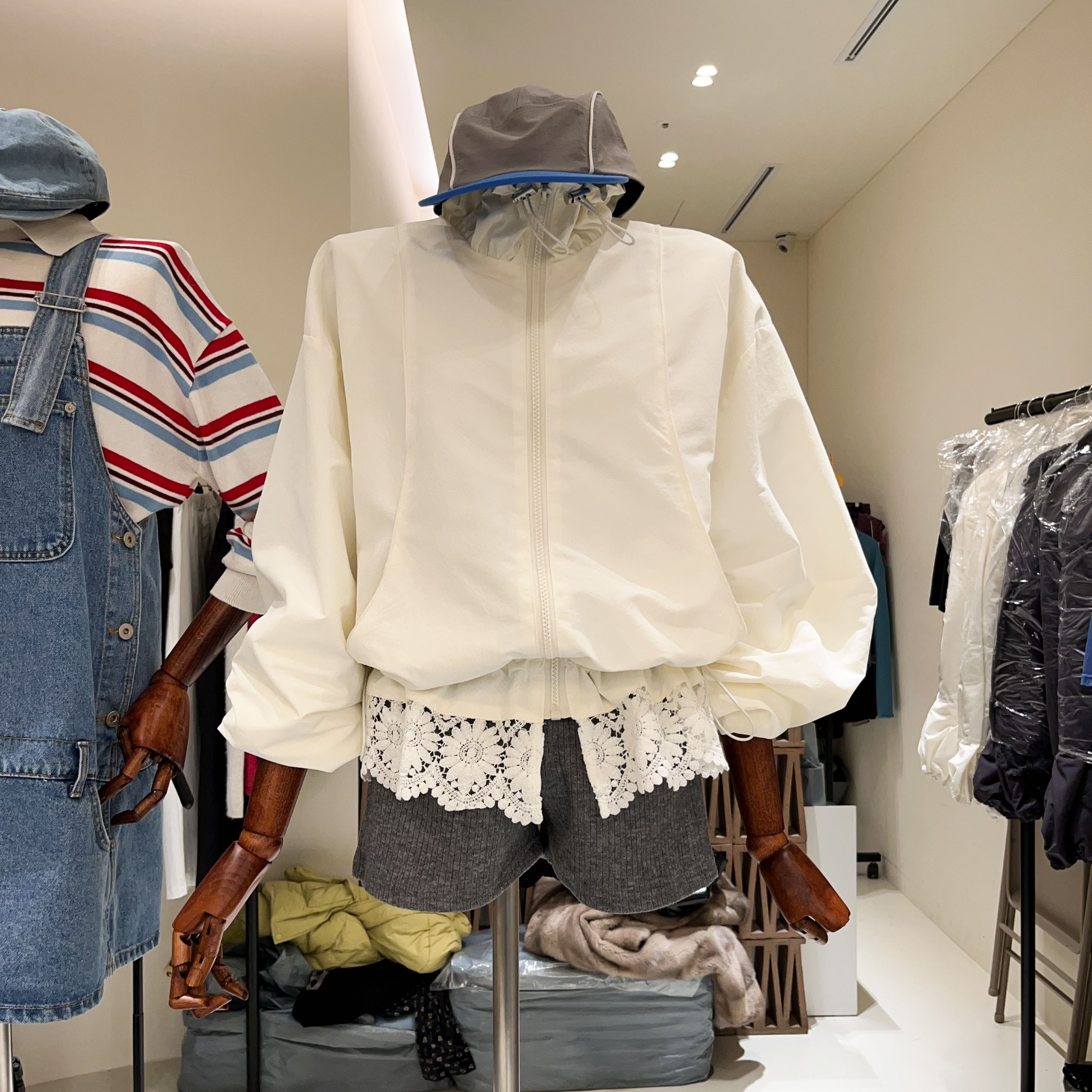 【韩国东大门代购】主播推荐！蕾丝边上衣