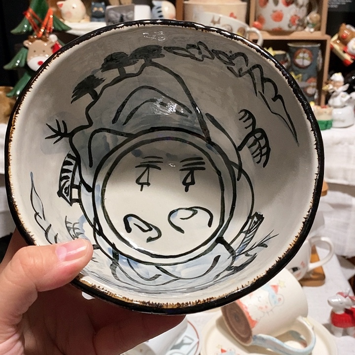 手捏手绘大面碗汤碗