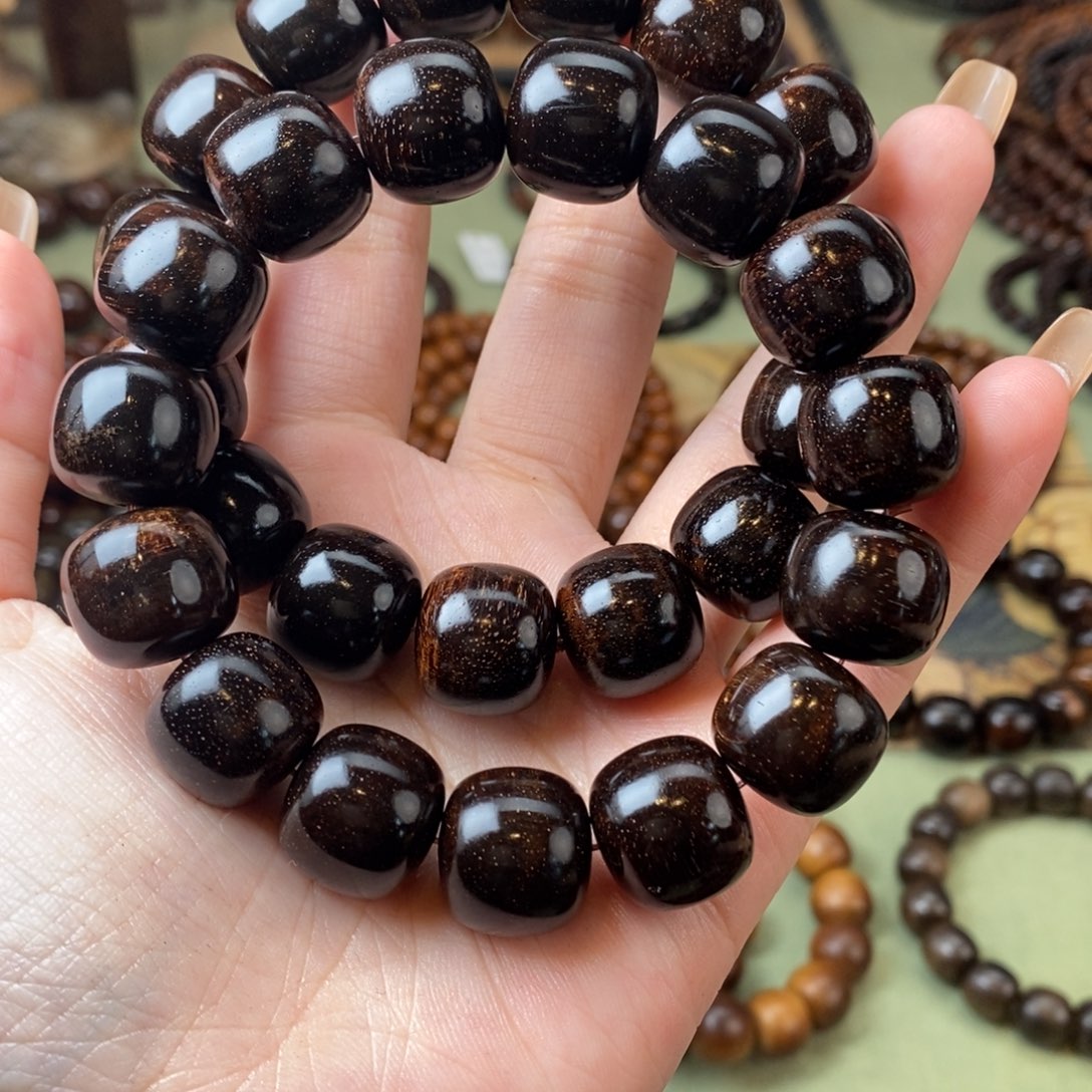 贡木手串/手链1516黑珍珠022