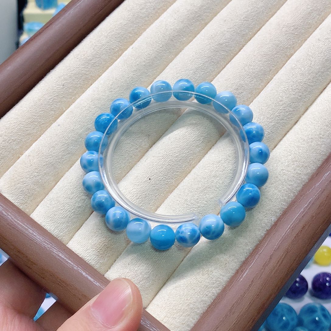 针钠钙石（海纹石）未镶嵌手链9+