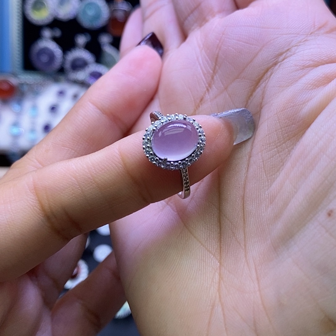 银S925镶嵌萤石戒指