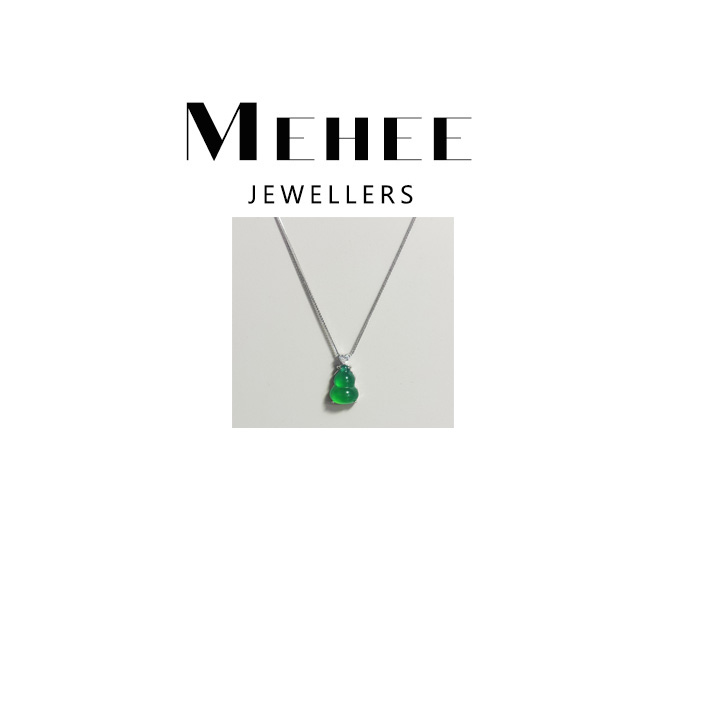 链子925银 米禾高级定制 新中式绿葫芦项链x381