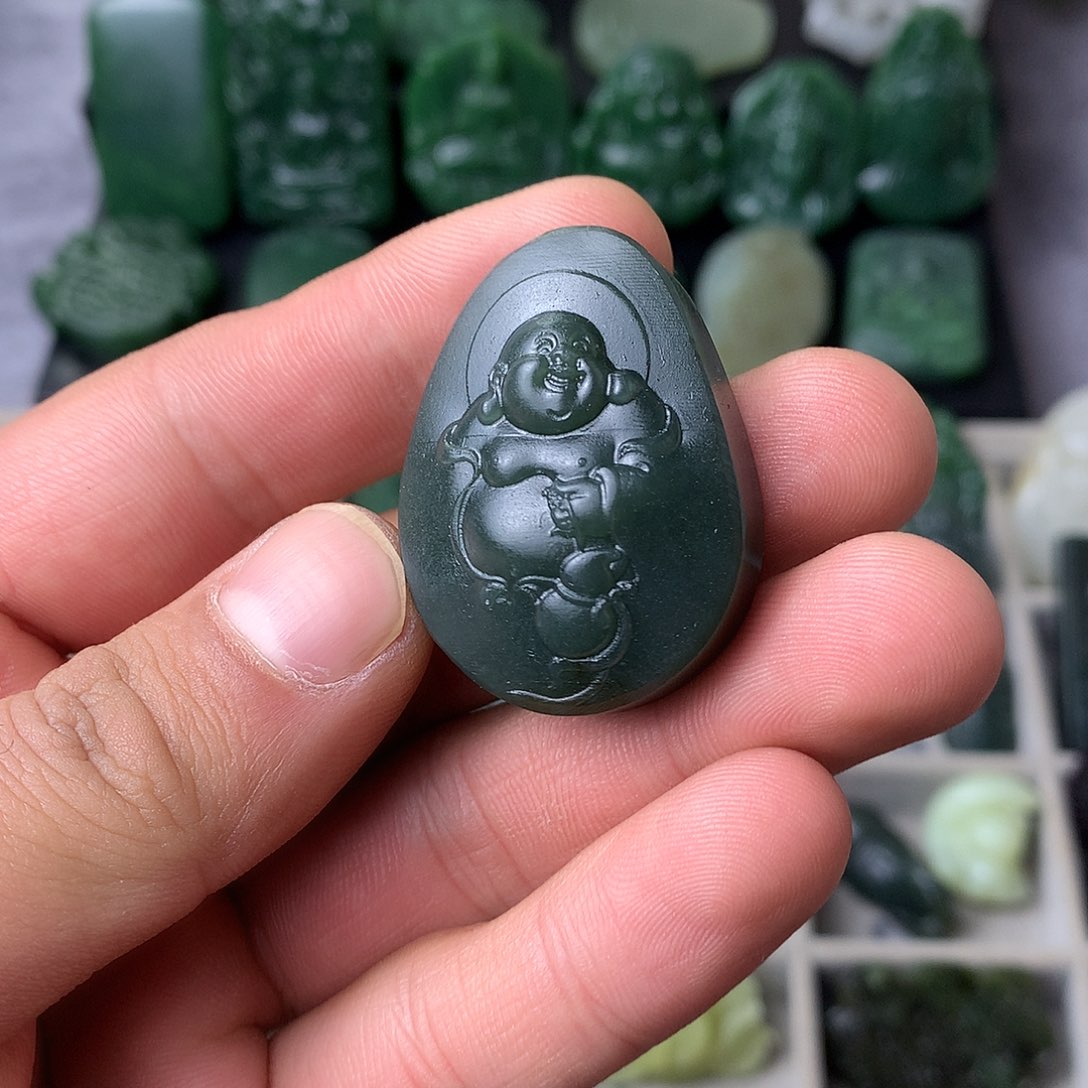 和田玉未镶嵌吊坠(不含链)