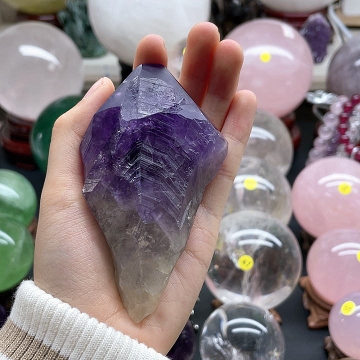 水晶天然水晶摆件紫未镶嵌